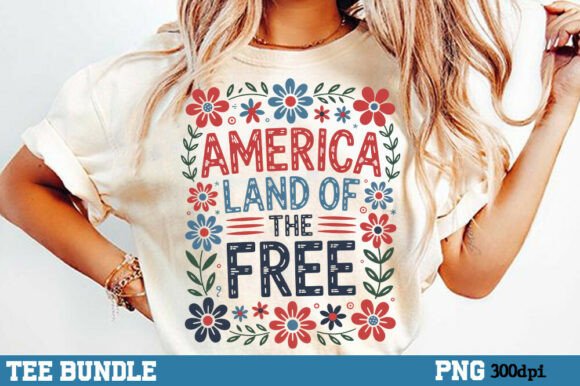 Boho Floral America Land of the Free PNG: A Designer's Take