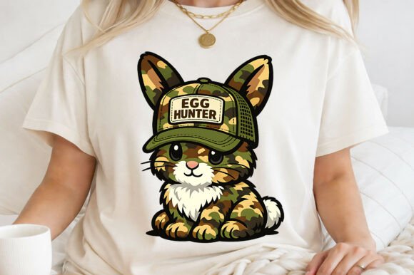 Camo Easter Bunny Egg Hunter Png for Bold Spring Projects