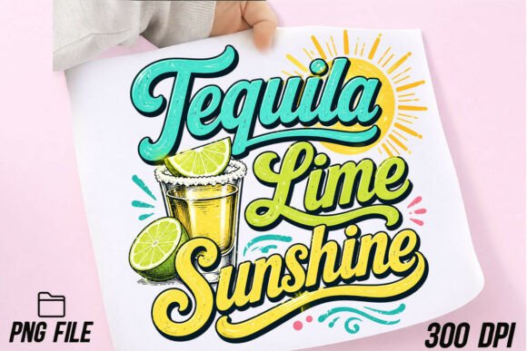Capture Summer's Best Moments with Tequila, Lime and Sunshine Vibes PNG