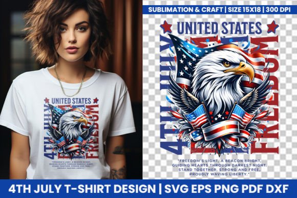Celebrate Independence Day with Stunning 4th of July Sublimation SVG Design