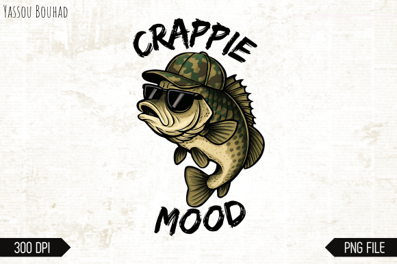 Crappie Mood Png: The Funny Fishing Design for Every Project