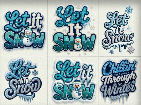 Let It Snow PNG Bundle: Elevate Your Winter Projects
