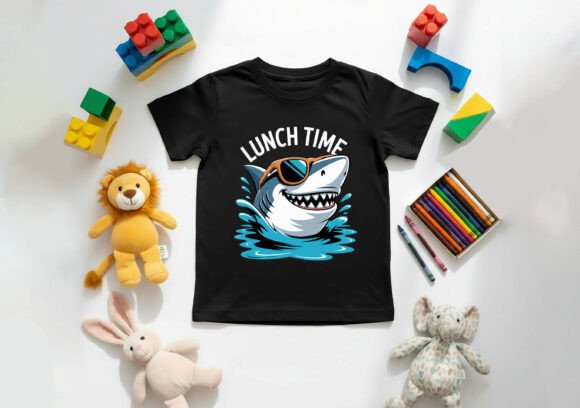Sark Kids Cartoon T-Shirt Design Vector: A Playful Asset for Creators