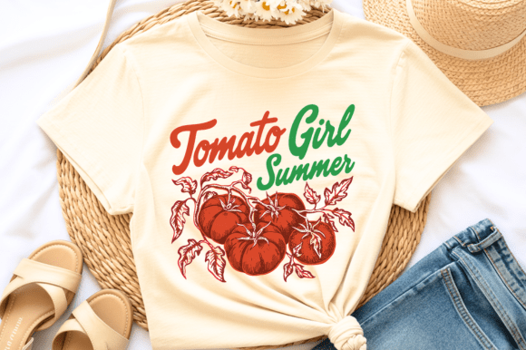 Tomato Girl Summer PNG | Garden Girl