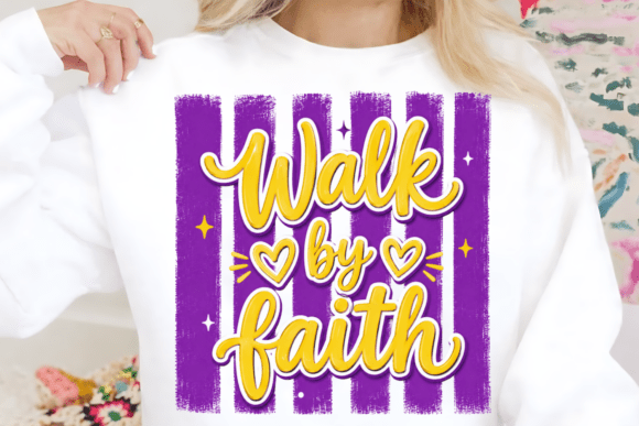 Walk by Faith Christian PNG: A Bold Design for Uplifting Projects